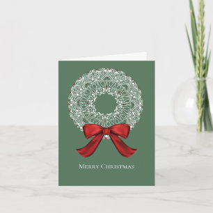 Mandala-WeihnachtsKranz-Feiertags-Anmerkungs-Karte Feiertagskarte