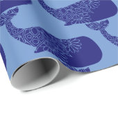 Mandala Whale Silhouette Pattern Geschenkpapier (Rolleneckpunkt)