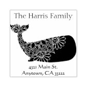 Mandala Whale Silhouette Personalisiert Gummistempel (Prägung)