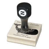 Mandala Whale Silhouette Personalisiert Gummistempel (Stempel)