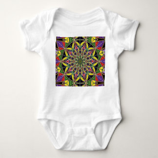 Mandala White Baby Bodysuit Baby Strampler