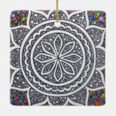 Mandala with Bubbles Keramikornament (Rückseite)