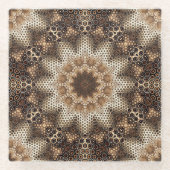 Mandala with Hexagonal Elements Glasuntersetzer (Vorderseite)