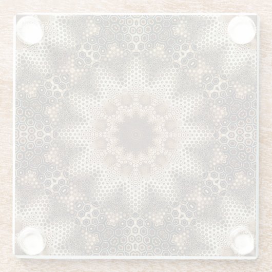 Mandala with Hexagonal Elements Glasuntersetzer (Rückseite)