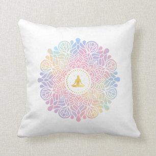 *~* Mandala Women Mediation Energy Pastel Rainbow Kissen