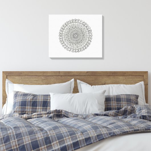 Mandala World Leinwanddruck (Insitu (Schlafzimmer))