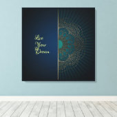 Mandala - Wrapped Canvas Leinwanddruck (Insitu (Holzboden))