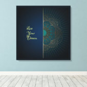 Mandala - Wrapped Canvas Leinwanddruck (Insitu (Holzboden))