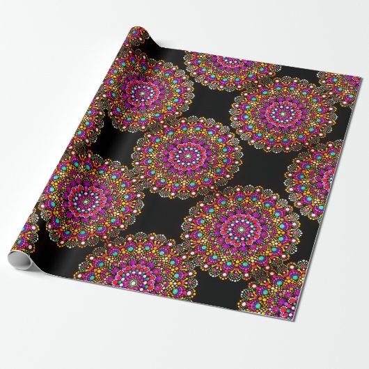 Mandala Wrapping Paper knacken Geschenkpapier (Ungerollt)