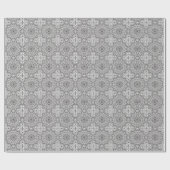 Mandala Wrapping Paper (Schwarzes und Weiß Quadrat Geschenkpapier (Flach)
