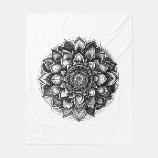 Mandala-Wurfdecke Fleecedecke (Vorderseite)