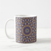 Mandala yellow blue coffee mug kaffeetasse (Links)