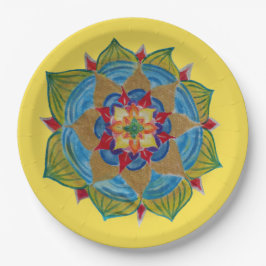 Mandala Yellow Gold colofrul Zen Paper Teller
