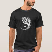 Mandala Yin Yang Bonsai Tree Funny Hippie Geschenk T-Shirt (Vorderseite)