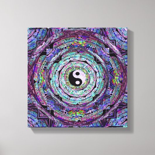 Mandala Yin Yang Leinwanddruck (Vorderseite)