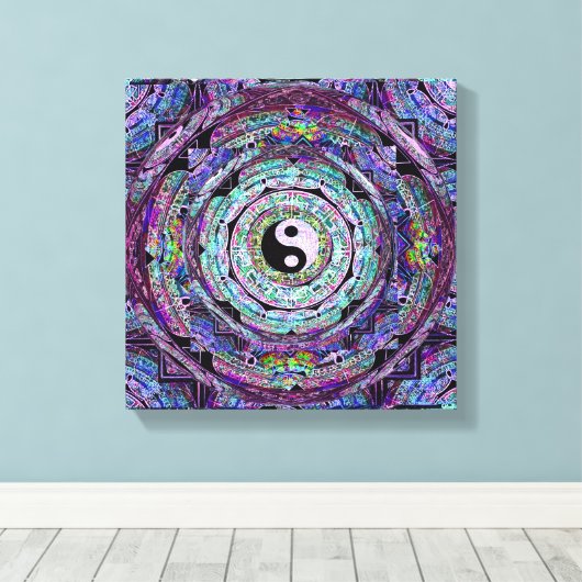 Mandala Yin Yang Leinwanddruck (Insitu (Holzboden))