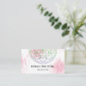Mandala Yoga Business Card Visitenkarte (Stehend Vorderseite)