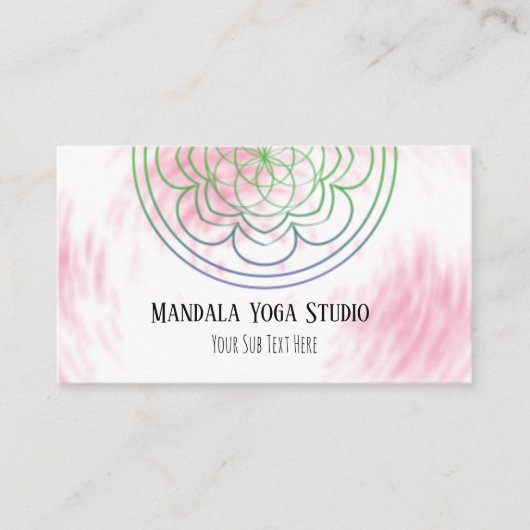 Mandala Yoga Business Card Visitenkarte (Vorderseite)