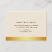 Mandala Yoga Instructor Classic Lotus Floral Gold Visitenkarte (Rückseite)