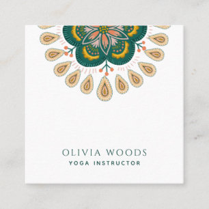 Mandala Yoga Instructor Quadratische Visitenkarte