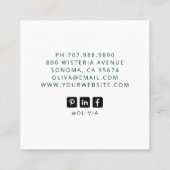 Mandala Yoga Instructor Quadratische Visitenkarte (Rückseite)