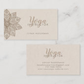 Mandala Yoga-Lehrer Visitenkarte (Vorne/Hinten)