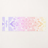 Mandala Yoga Mat in Girly Lilac Lila Pink Ombre Yogamatte (Vorderseite (Horizontal))