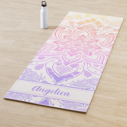 Mandala Yoga Mat in Girly Lilac Lila Pink Ombre Yogamatte (Beispiel)