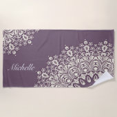 Mandala Yoga Mat mit Namen, personalisierbar, benu Strandtuch (Vorderseite)