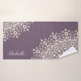 Mandala Yoga Mat with Name, Personalizable, Custom Badehandtuch