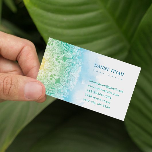 Mandala Yoga Meditation Visitenkarte