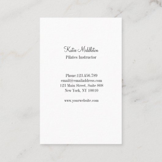 Mandala Yoga Pilates Wellness Visitenkarte (Rückseite)