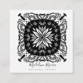 Mandala Yoga Quadratische Visitenkarte (Vorderseite)