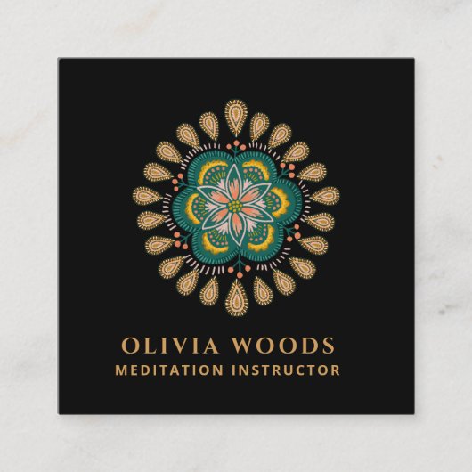 Mandala Yoga Visitenkarte (Vorderseite)