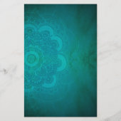 Mandala Zen Aquamarin Türkis Blue Yoga Flyer (Hinten)