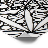 Mandala Zen Muster Lineart Poster Print (Ecke)