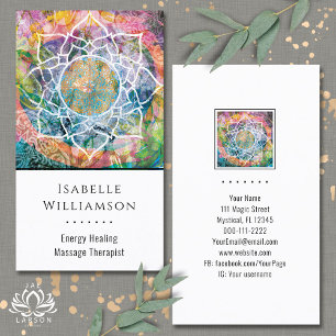Mandala Zen Reiki Yoga Massage Heilige Spiritualit Visitenkarte