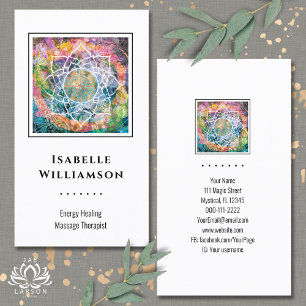 Mandala Zen Reiki Yoga Massage Heilige Spiritualit Visitenkarte