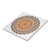 Mandala-Zickzack-Muster Fliese (Seite)