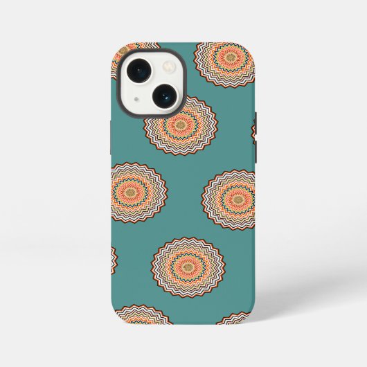 Mandala-Zickzack-Muster iPhone Hülle (Rückseite)