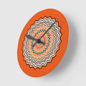 Mandala-Zickzack-Muster Runde Wanduhr (Winkel)