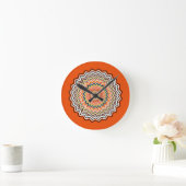 Mandala-Zickzack-Muster Runde Wanduhr (Zuhause)
