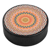 Mandala Zigzag Muster Eishockey Puck (3/4)
