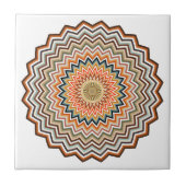 Mandala Zigzag Muster Fliese (Vorderseite)