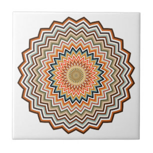 Mandala Zigzag Muster Fliese