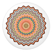 Mandala Zigzag Muster Keramikknauf (Vorderseite)