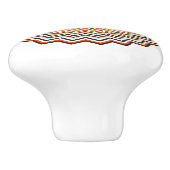 Mandala Zigzag Muster Keramikknauf (Seitenansicht)