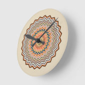 Mandala Zigzag Muster Runde Wanduhr (Winkel)