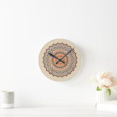 Mandala Zigzag Muster Runde Wanduhr (Zuhause)