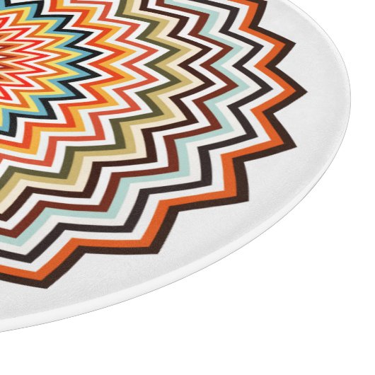 Mandala Zigzag Muster Schneidebrett (Ecke)
